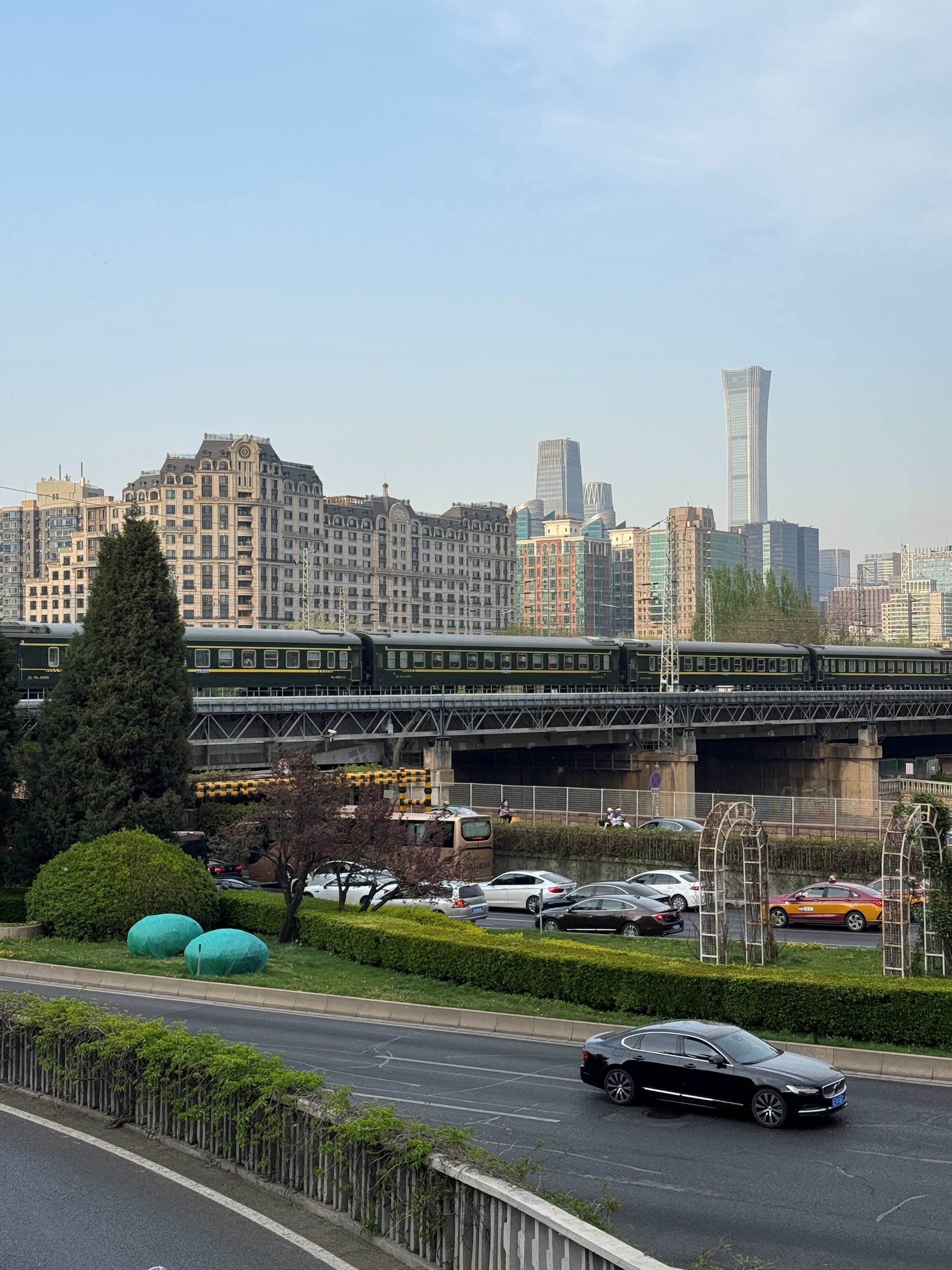 The layered urban fabric of Beijing, where the expansion of multi-level municipal roads reflects accelerating urbanisation and squeezed green spaces 