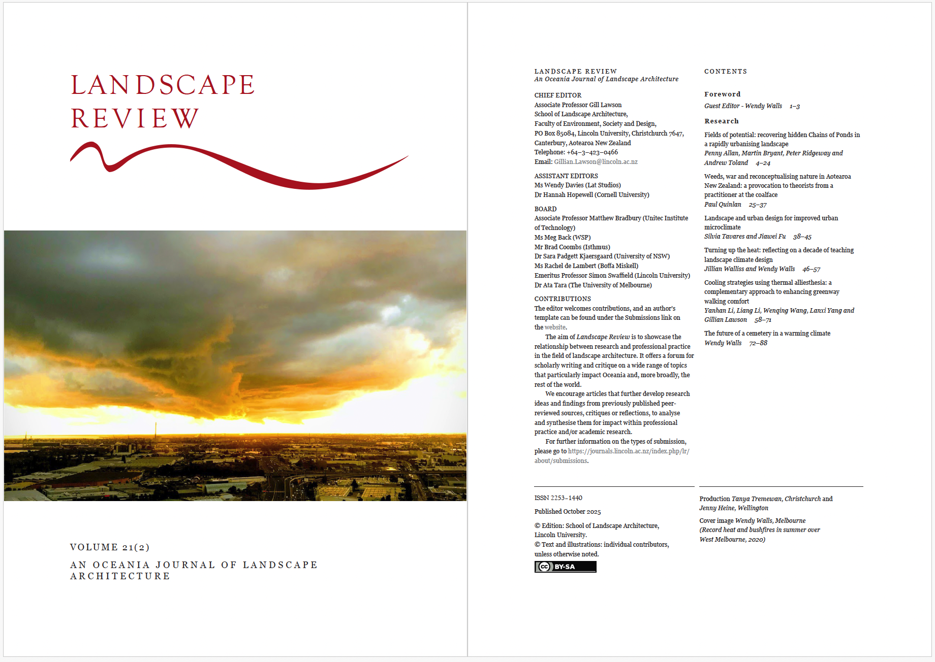 image of front cover and contents page