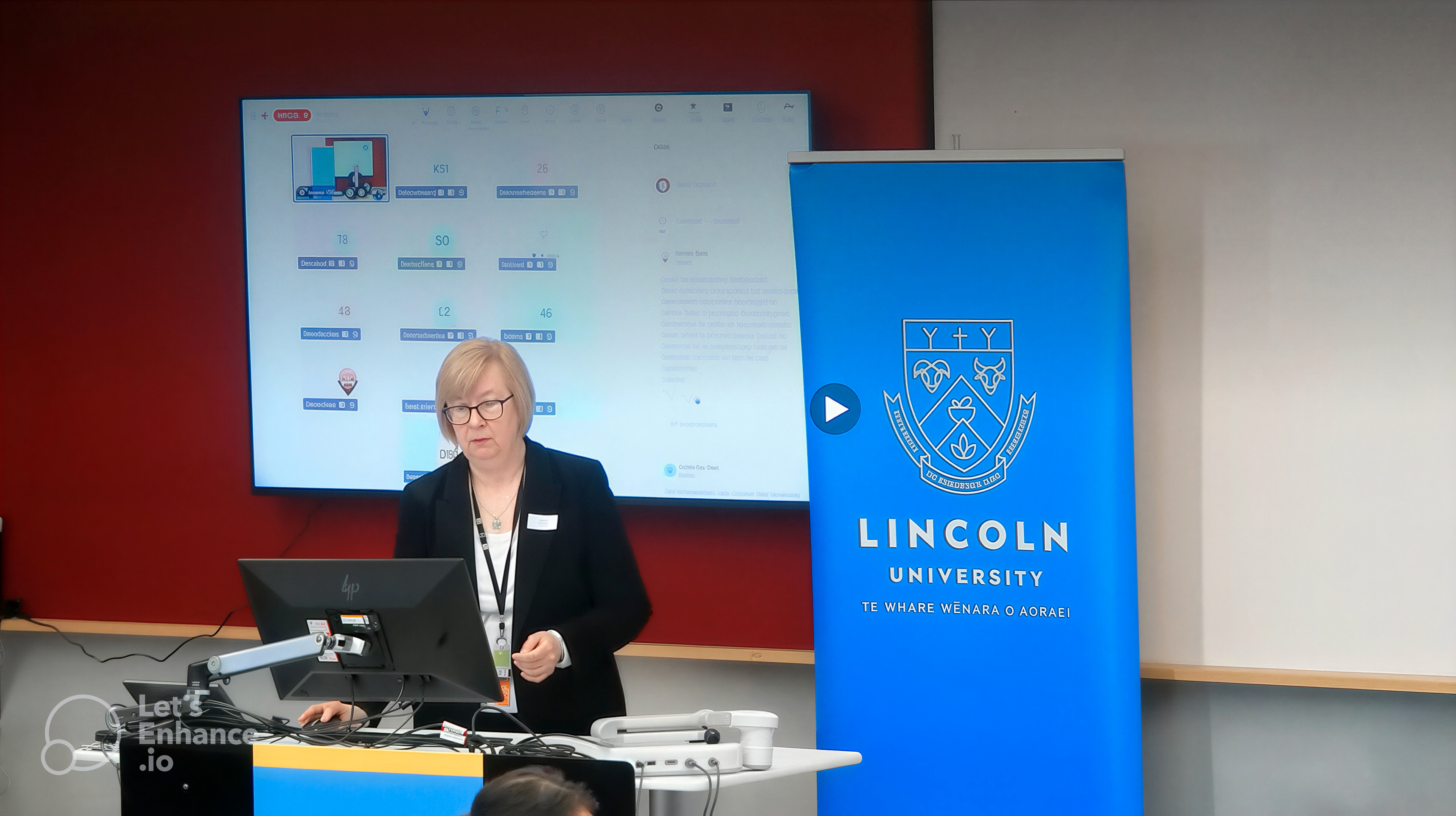 Gill Lawson at Podium