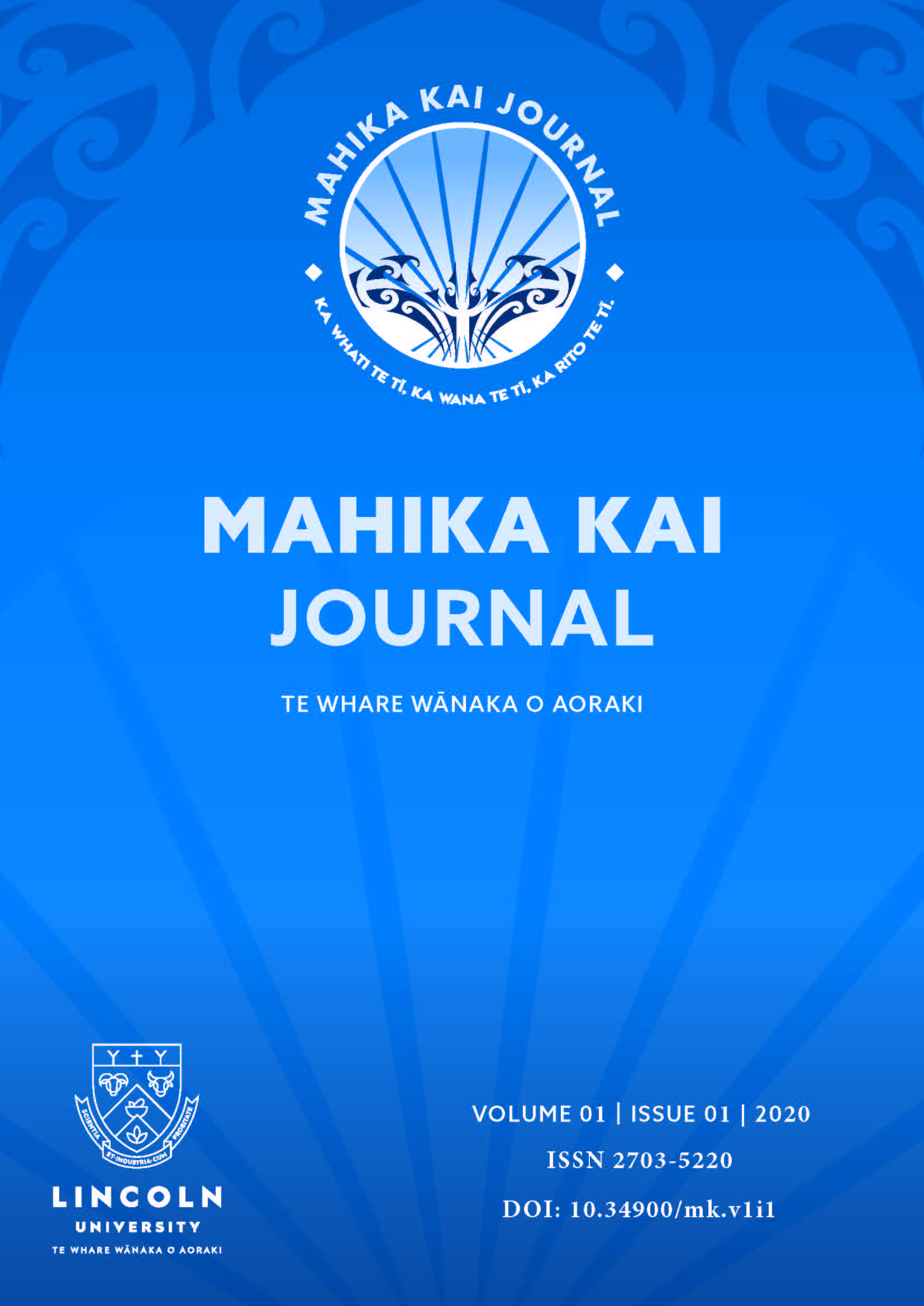 					View Vol. 1 No. 1 (2020): Special Issue: Proceedings of the Mahika Kai Conference 2019
				